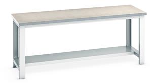 Bott Lino Top Workbench with Half Shelf - 2000Wx750Dx840mmH Industrial Bench with Half Depth Shelf Under for Storage 52/41003183 Bott Lino Top Workbench with Half Shelf 2000Wx750Dx840mmH.jpg